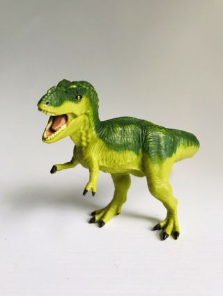 1996 Safari Ltd Tyrannosaurus T - Rex Green Dinosaur Toy Figure 4 "