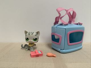Hasbro Lps Littlest Pet Shop Cat 32 W/accessories.