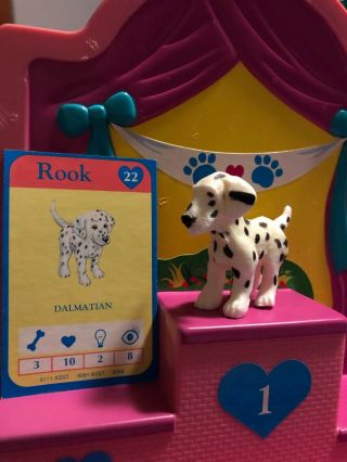 Vintage M.  E.  G 22 Rook Dalmatian Puppy In My Pocket 1990s Toy Dog W Card