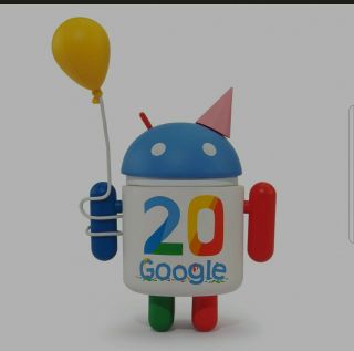 Android Mini Collectible - " 20 Years Of Google " - Anniversary Edition