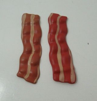 Vintage Fisher Price Fun With Food 2 Strips Of Bacon Different Colors