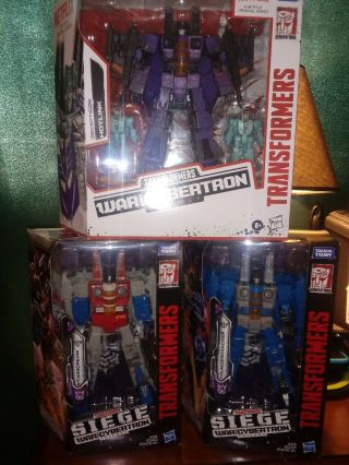 Transformers Siege Wfc Thundercracker,  Starscream,  & Hotlink In Boxes
