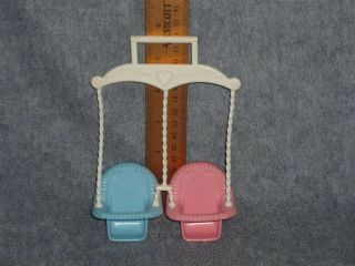 Fisher Price Loving Family Dollhouse Double Baby Pink & Blue Swing 3