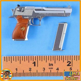 Desert Eagle Pistol - Silver 4 - 1/6 Scale - Damtoys Action Figures