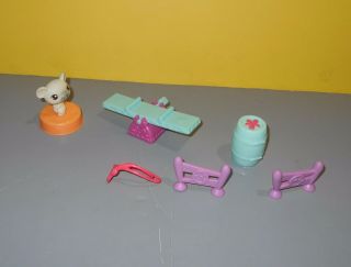 Hasbro Lps Littlest Pet Shop Accessories Barrel Obstacles W/ Teeter Totter