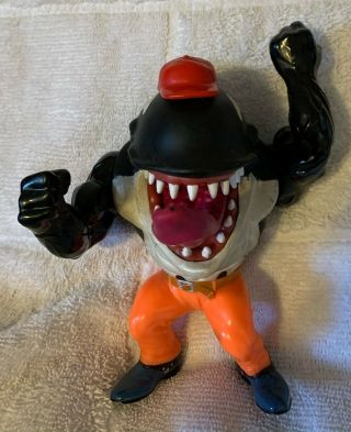 Vintage Street Sharks Moby Lick Action Figure 1995,  With Red Hat