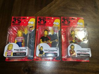Neca The Simpsons Series 2 The Who Daltrey Townshend Entwistle Full Set Figures