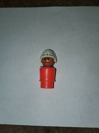 Fisher Price Little People Vintage Native American Indian Chief In Red