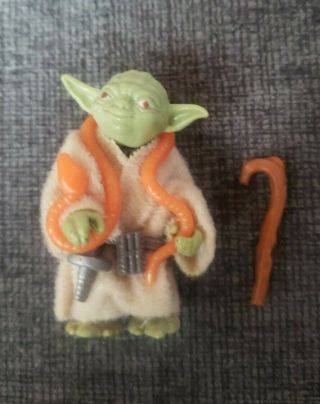 Vintage Star Wars Orange Snake Yoda 1980 Complete All Very