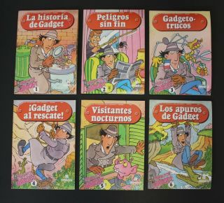 1987 Inspector Gadget - Full Set Of 6 X Spanish Vintage Story - Books Multilibro