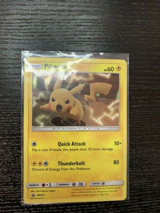 Pikachu Sm227 Rare Holo Pokemon Card Sm Black Star Promo Set