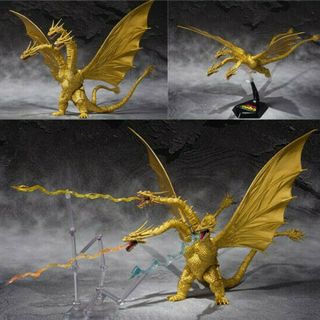 S.  H.  Monsterarts King Ghidorah Godzilla King Of The Monsters Action Figure 15in
