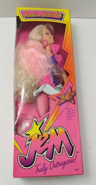 Jem And The Holograms Rock ‘n Curl Truly Outrageous 1986 Doll Vintage