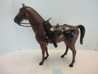1960s Marx Johnny West Horse Brown Thunderbolt W/ Black Tack Complete (b)