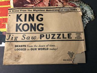 1933 King Kong Jigsaw Puzzle 135 Piece 100 Complete RKO with packaging 6