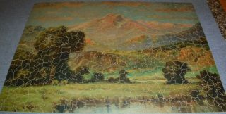 Vintage Pastime Parker Bros Wooden Jigsaw Puzzle 516 Pc Guardian Of The Valley