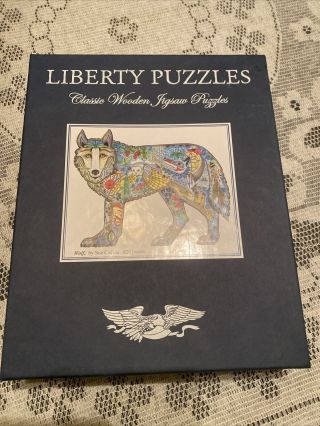 Liberty Puzzle Classic Wooden Jigsaw Puzzle Wolf,  By Sue Ciccia 420 Peices