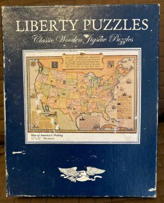 Extra Large Liberty Classic Wooden Jigsaw Puzzle,  Map Of America 