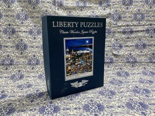 Liberty Classic Wooden Jigsaw - “moonlight Over Manhattan” Puzzle