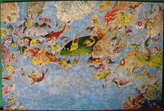 Outstanding Dr.  Seuss Image Liberty Wooden Jigsaw Puzzle " A Plethora Of Fish "