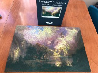 Liberty Wooden Puzzles,  Albert Bierstadt,  Rocky Mountain Landscape,  770pc