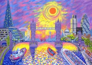 Liberty Wooden Jigsaw Puzzles,  Lovely Sunset Pool Of London In