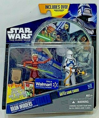 Walmart Star Wars Ahsoka Tano Clone Trooper Scythe Brain Invaders Action Figures