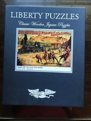 Liberty Classic Wooden Puzzle: Buffalo Bill The Great Train Holdup