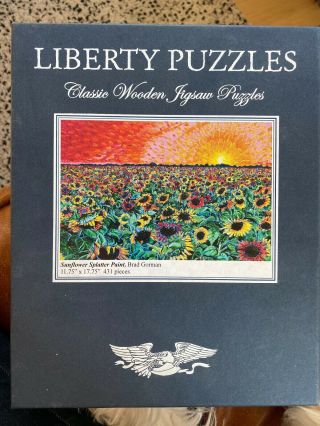 Liberty Puzzles,  Sunflower Splatter Paint By Brad Gorman,  431pieces