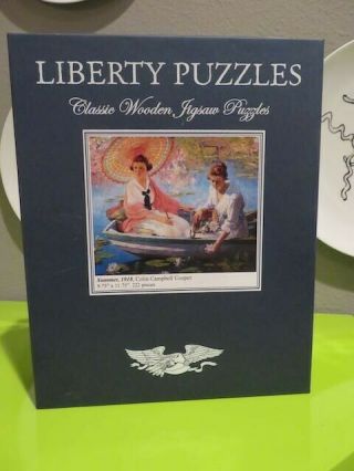 Liberty Wooden Jigsaw Puzzle - Summer,  1918 Painting By Colin Campbell Cooper