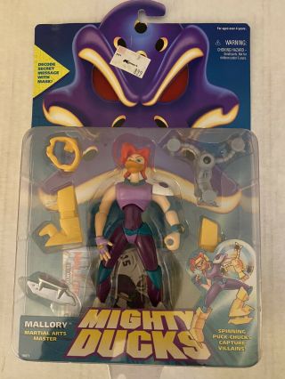 1996 Mattel Mighty Ducks Mallory Martial Arts Master Action Figure Disney Rare