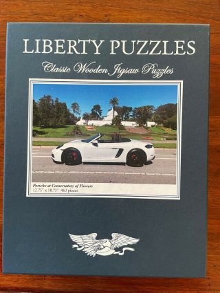 Liberty Classic Wooden Jigsaw Puzzles - Porsche At The Conservatory Of Flowers