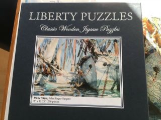 Liberty Classic Wooden Puzzle,  White Ships,  John Singer Sargent