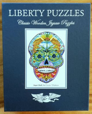 Liberty Wooden Jigsaw Puzzle - Sugar Skull By Sue Coccia -