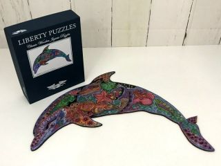 Liberty Classic Wooden Jigsaw Puzzle Dolphin By Sue Coccia
