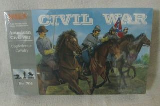 Imex American Civil War Confederate Cavalry Set No.  704 Horses & Riders 1:32