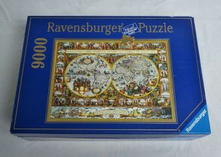 Complete Rare - Ravensburger Jigsaw Puzzle - 9000 Piece - 1997 - Big World Map