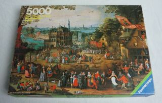Complete Rare - Ravensburger Jigsaw Puzzle - 5000 Piece - 1979 - Country Fair