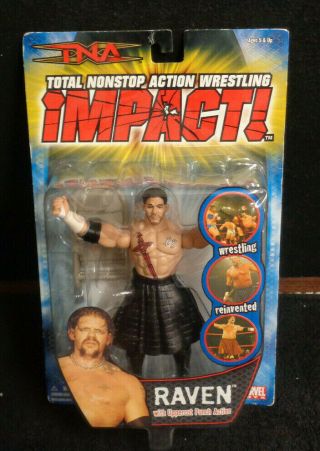 Raven With Upper Cut Action Tna Impact Action Figure In Package Marvel Toys