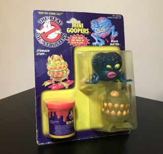 The Real Ghostbusters_mini Goopers_stomach Stuff_brain Matter Nib 1986 Kenner