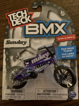 Tech Deck Bmx Metal Finger Bike Series 13 Boxed Purple Sunday
