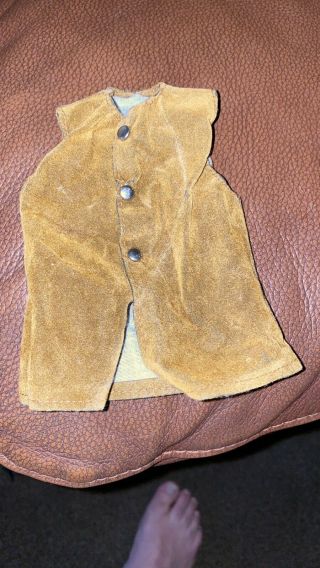 Action Man Suede Gilet Waistcoat Jacket As Found Pictured
