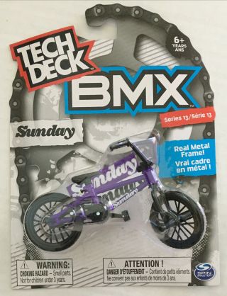 Tech Deck Bmx Metal Finger Bike Sunday Purple Series 13 Toy