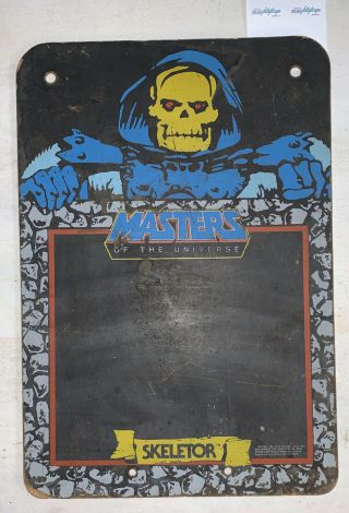 Vtg Skeletor He Man 1984 Chalkboard 80s Motu Masters If The Universe 20 X 13.  5”