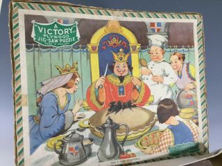Victory English Wood Jigsaw Puzzle Sing A Song Of Six Pense Complete W/ Box