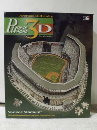 Vintage Puzz3d Yankee Stadium Mlb Miltion Bradley Hasbro 387 Piece Puzzle