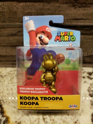 Jakks World Of Nintendo Koopa Troopa Exclusive Trophy 2.  5 " Figure