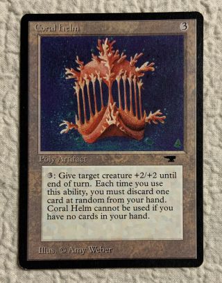 Coral Helm Nm Antiquities 1994 Mtg Magic The Gathering