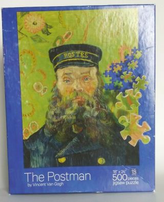 " The Barnes Foundation " Vincent Van Gogh " The Postman " 500 Puzzle Complete Rare
