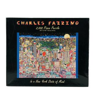 Charles Fazzino In A York State Of Mind Jigsaw Puzzle 2000 Piece Ny Rare